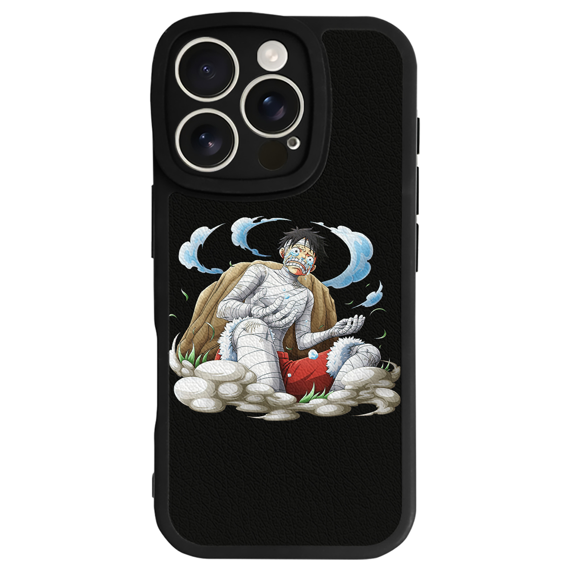 （画像用） ワンピース モンキー・D・ルフィ ONE PIECE Monkey D. Luffy 【iPhone 16シリーズ対応】シリコンスマホケース（レザー調） 材質：シリコン